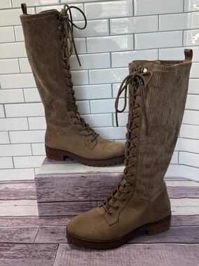 Crown Vintage Anaben knee high combat boots size 6M. MSRP $140